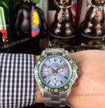 Rolex Daytona Stainless Steel Glacier blue Dial Fake Rolex with Diamond Bezel Men Watch